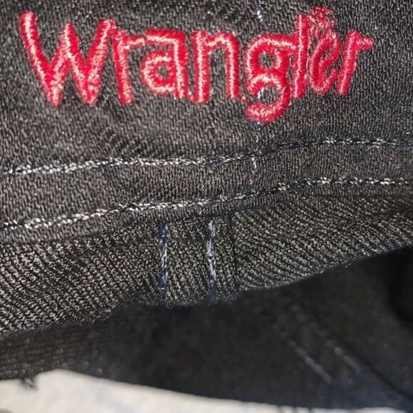 Wrangler Womens Black Straight-Leg Jeans Size 12M Stretch Cotton Blend Denim - Picture 4 of 12